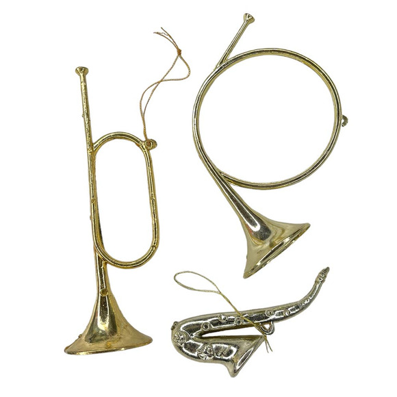 Brass Instruments Christmas Tree Ornaments Set of 3 - Picture 5 of 5